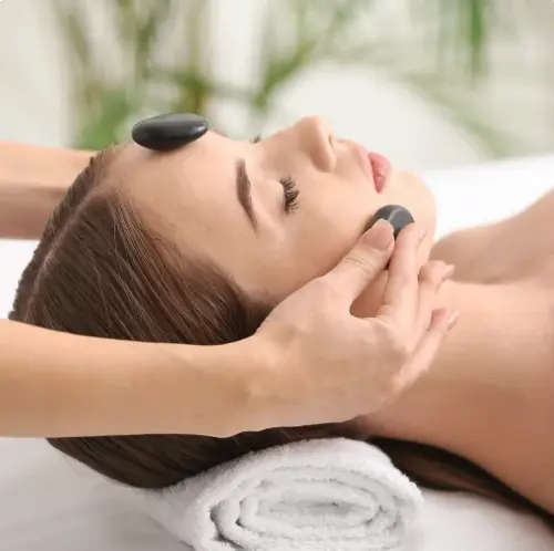 hot stone massage and spa facial